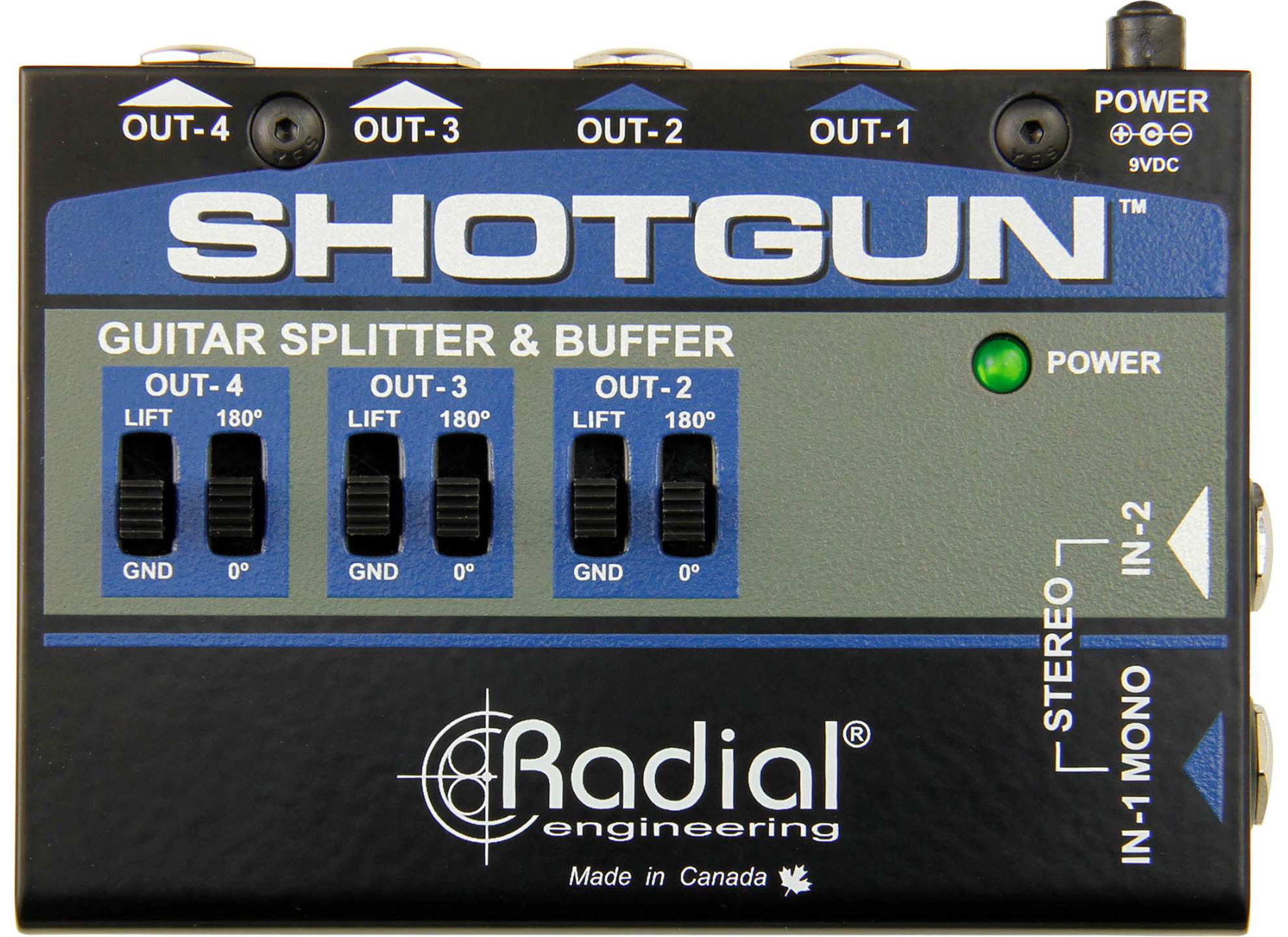 Radial Tonebone Shotgun With Leds Instrument Buffer & Spl