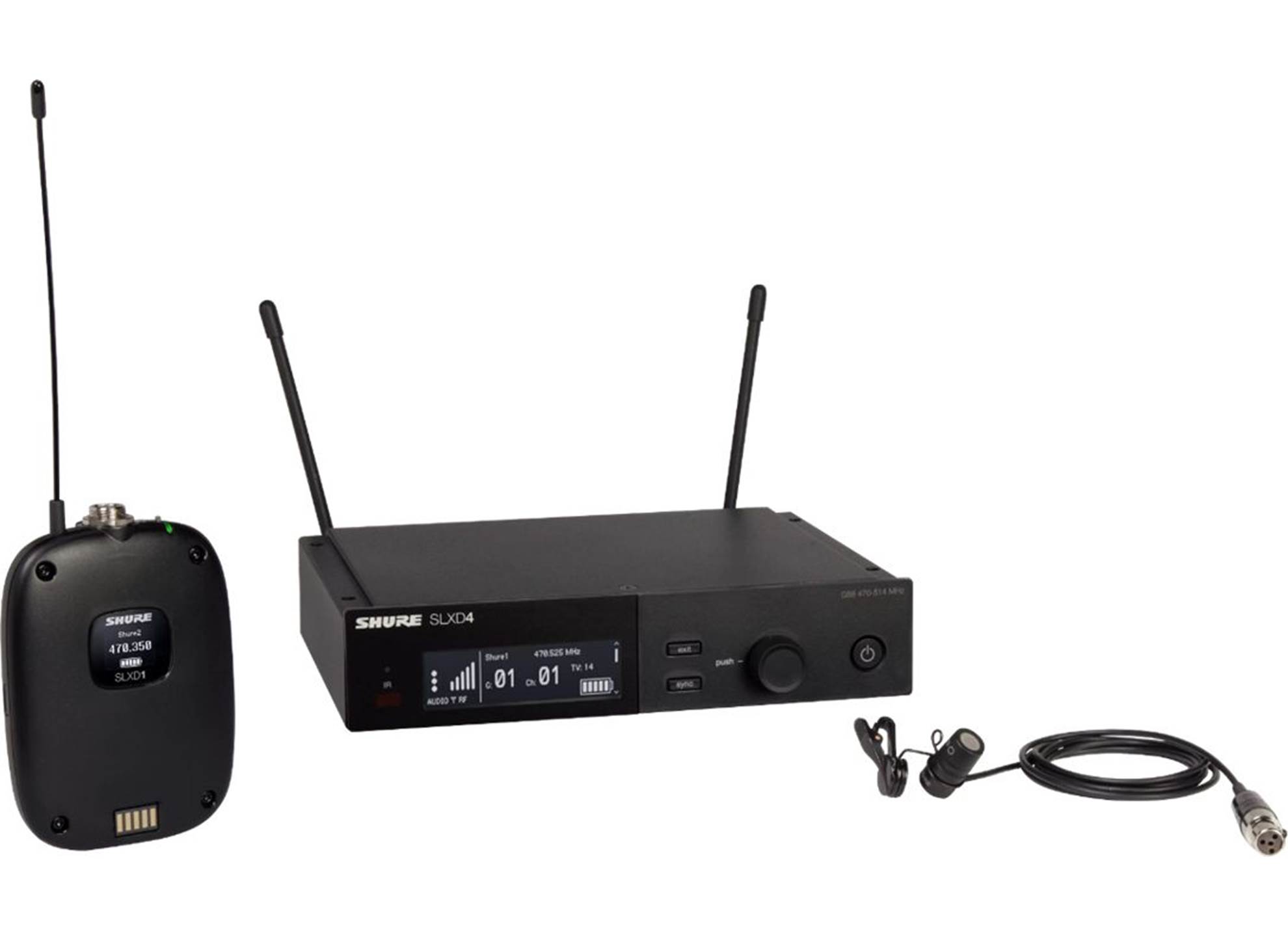 Shure SLX-D Bodypack System WL185 Lavalier - 823-865MHz