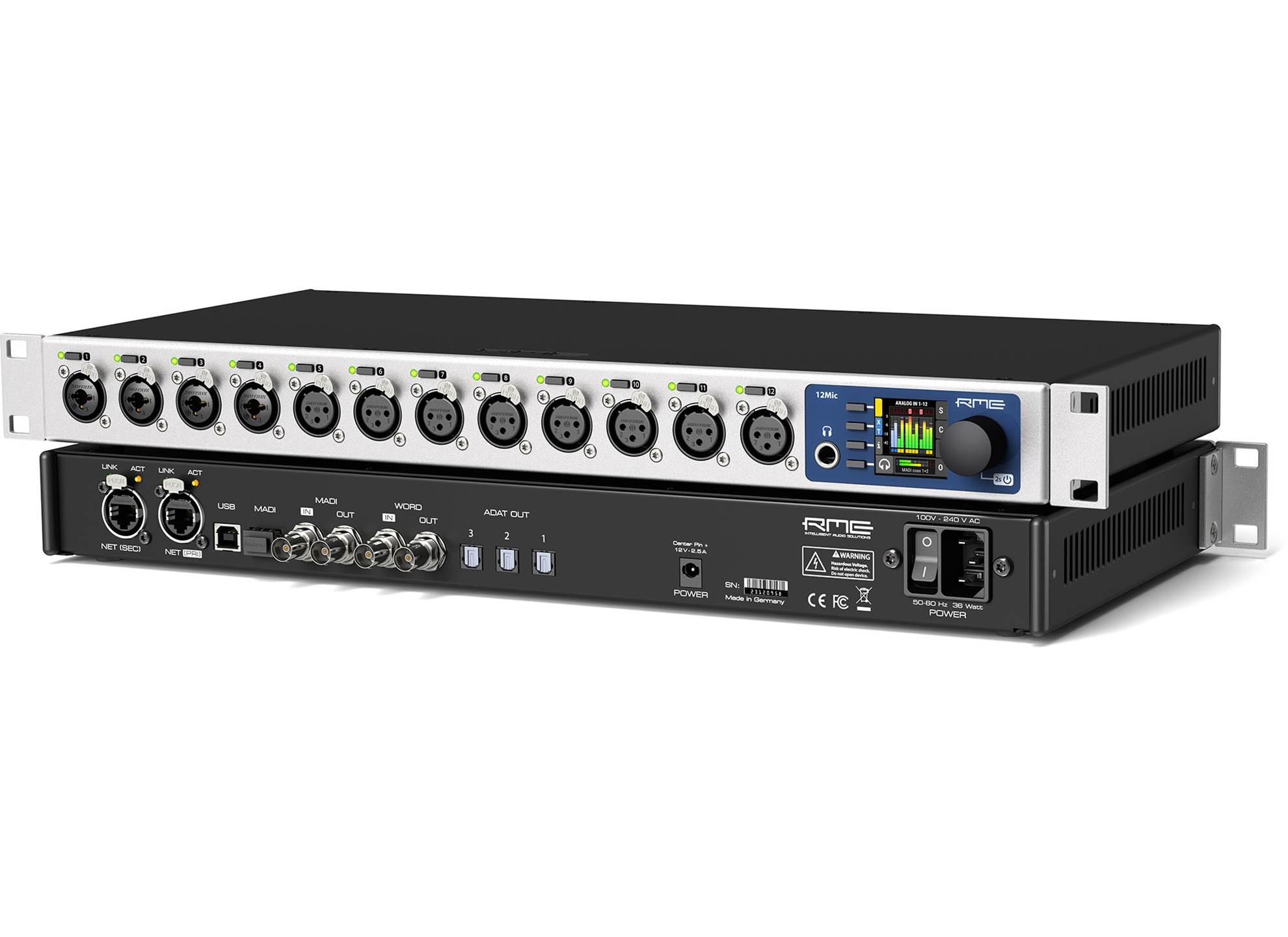 Rme 12 Channel digitally controlled pre amp w AVB MADI