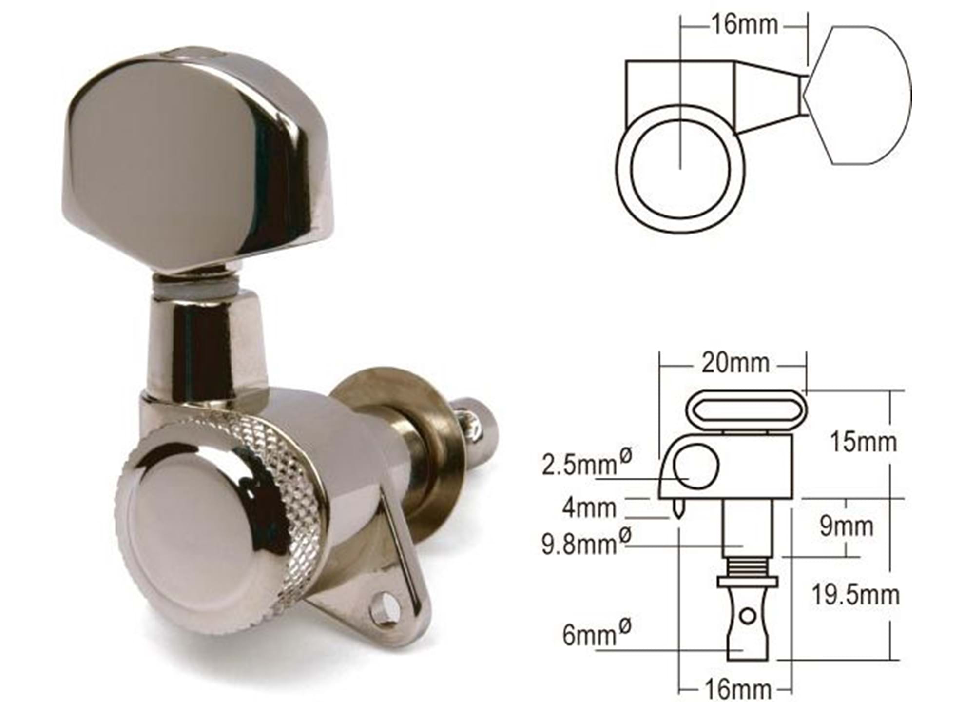 Schaller M6-135 LOCK-NI(3+3)