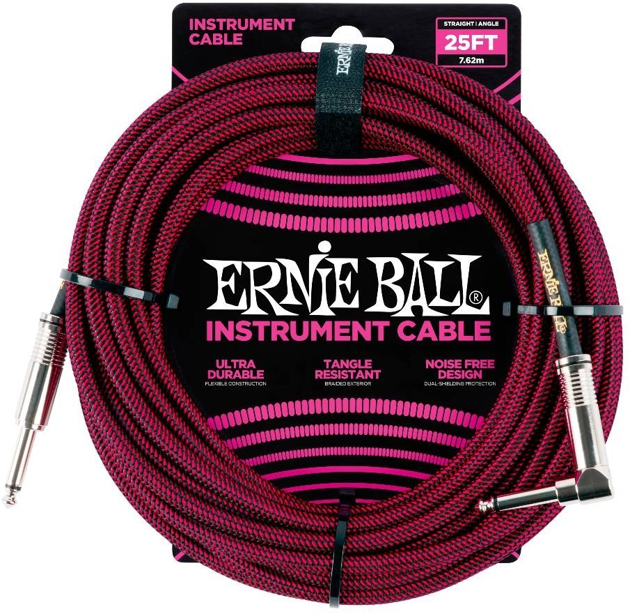 Ernie-Ball EB-6062 INST CABLE BK/RED 7,5M