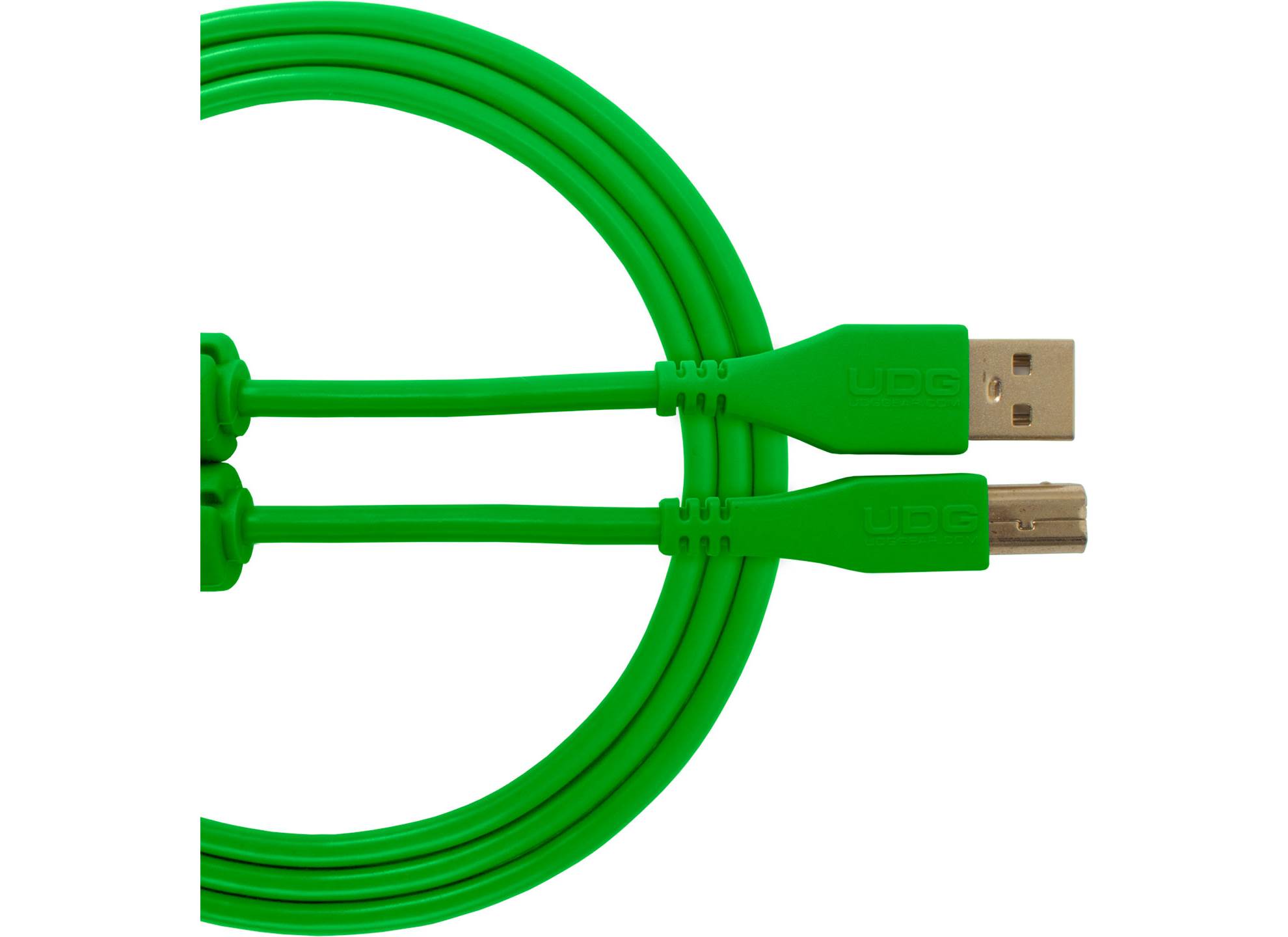 Udg Gear Ultimate USB 2.0 A-B Green Straight 2m