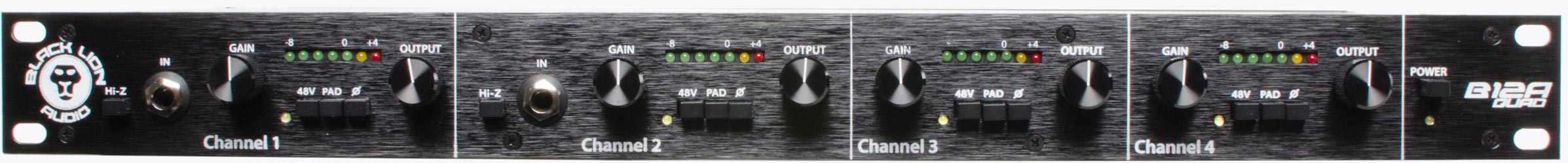 Black-Lion-Audio B12A Quad 4 Channel Mic Preamp