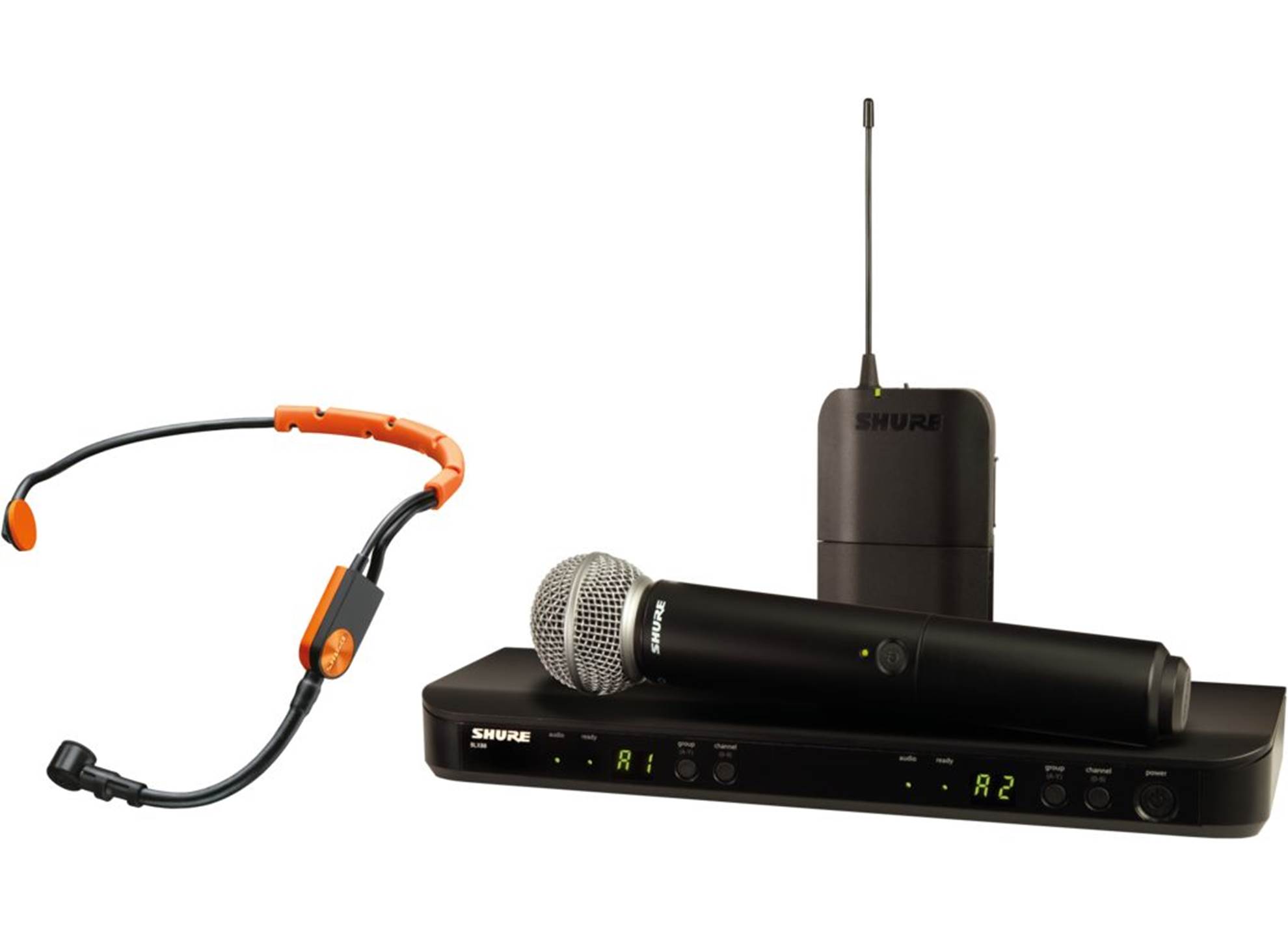 Shure BLX1288 combo med SM31FH og SM58