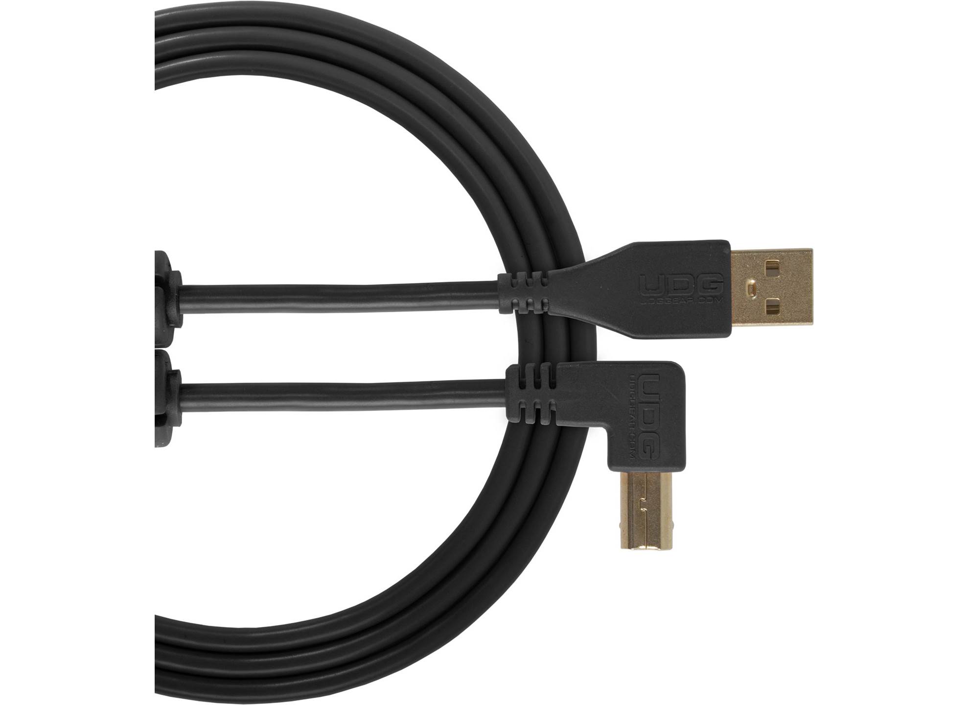 Udg Gear Ultimate USB 2.0 A-B Black Angled 1m