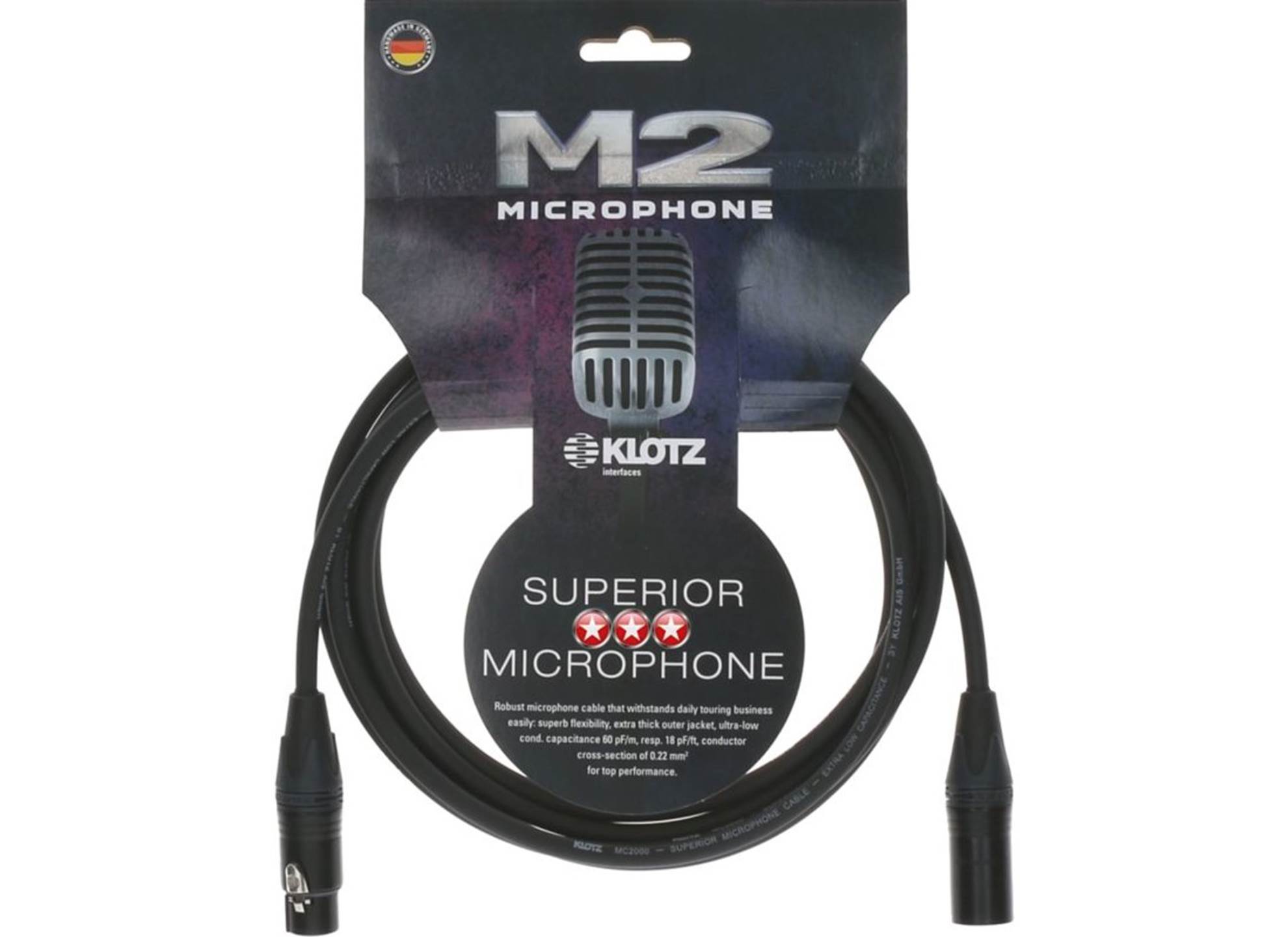 Klotz M2FM1-2000 M2 Superior mic Neutrik XLR/XLR 20 m