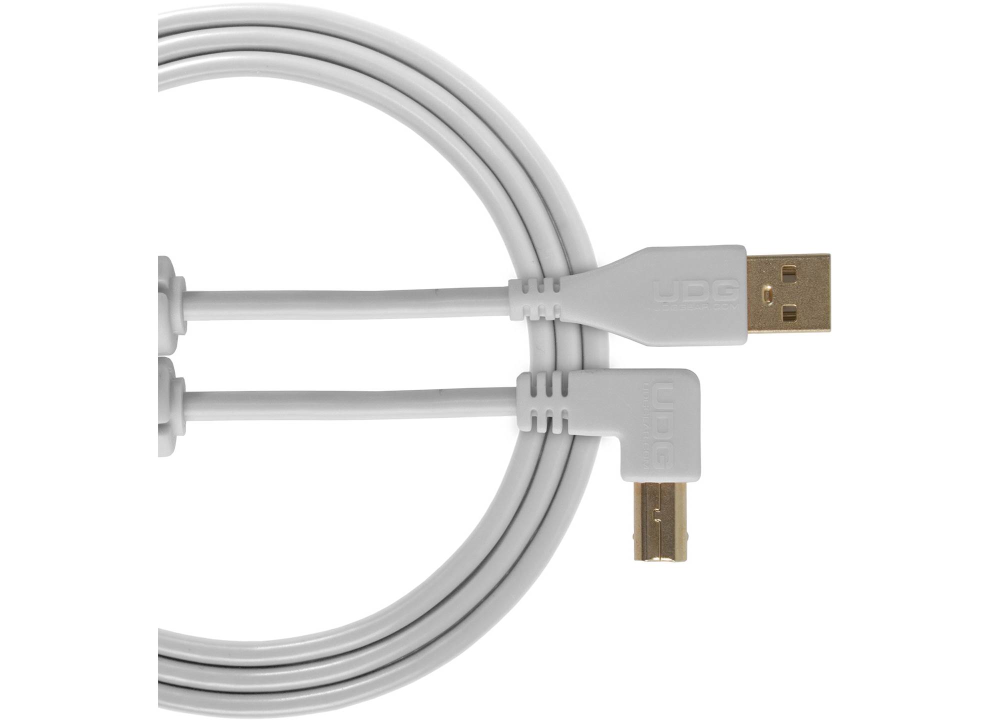 Udg Gear Ultimate USB 2.0 A-B White Angled 3m