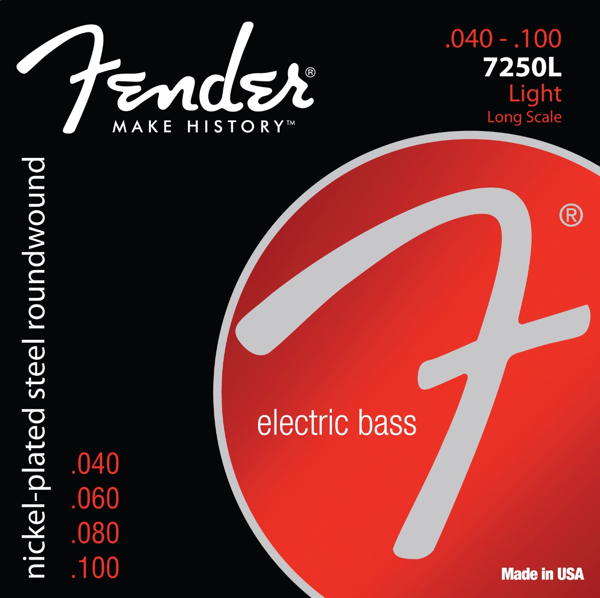 Fender Nickel-plated Steel Bass 7250L 40-100