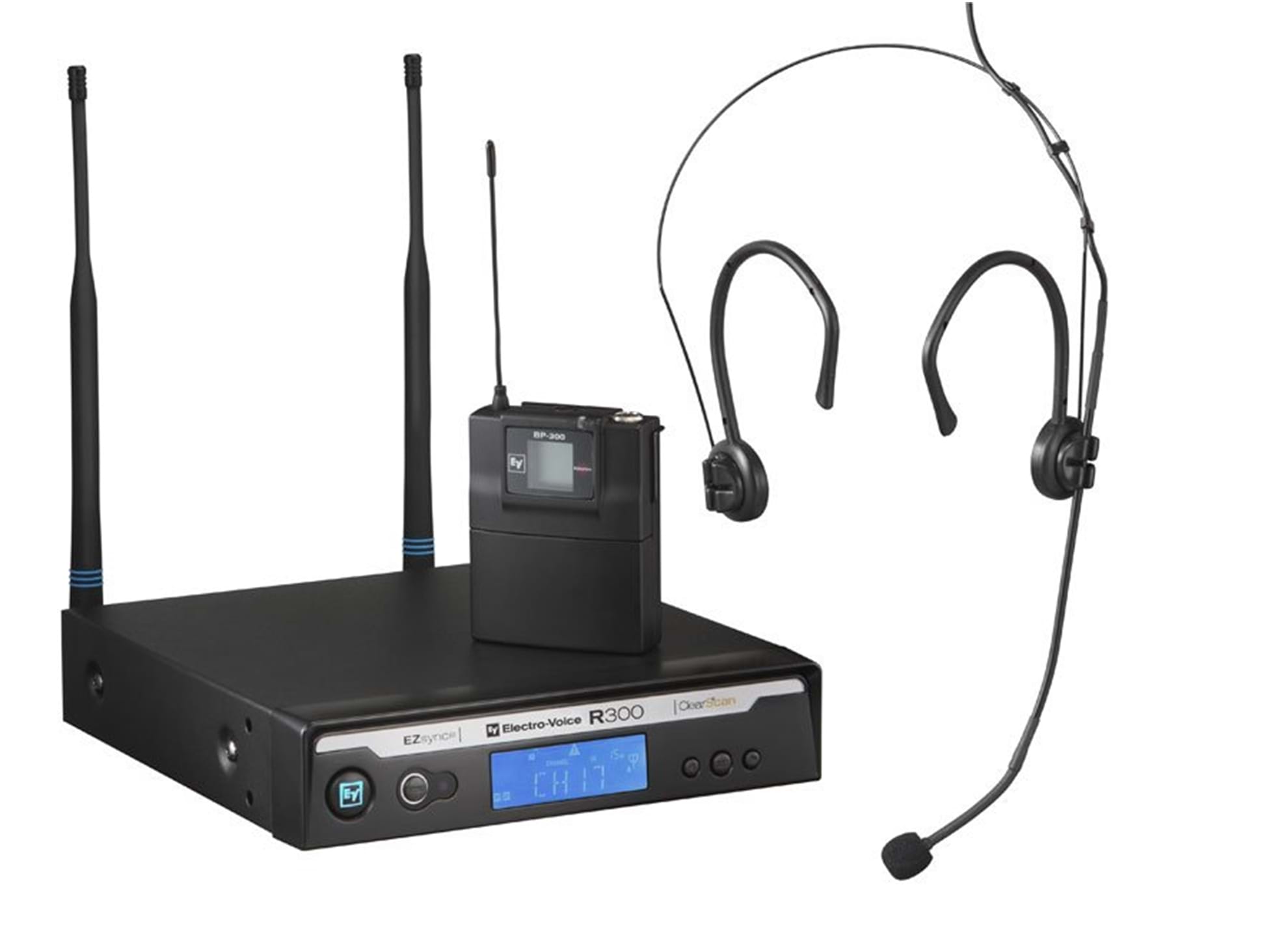 Electro-Voice R300EB - Headsetsystem, HM3-mikrofon, B-Band: 678 MHz-694 MHz
