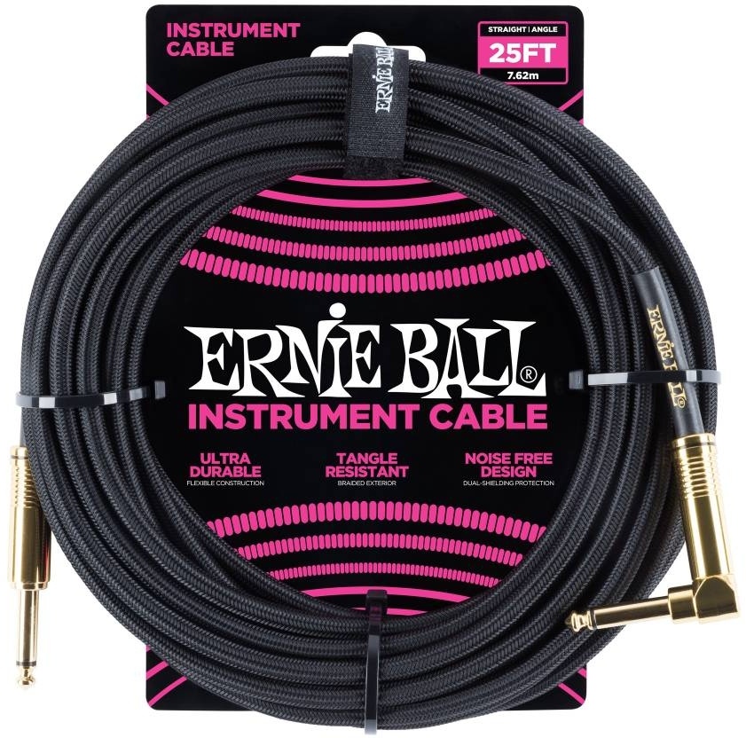 Ernie-Ball EB-6058 INST CABLE BLACK 7.5M