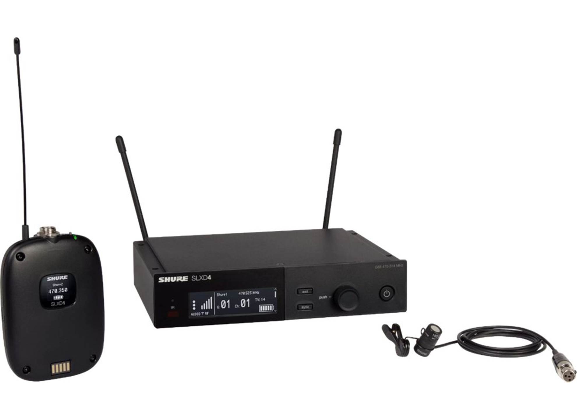 Shure SLX-D Bodypack System WL183 Lavalier - 823-865MHz