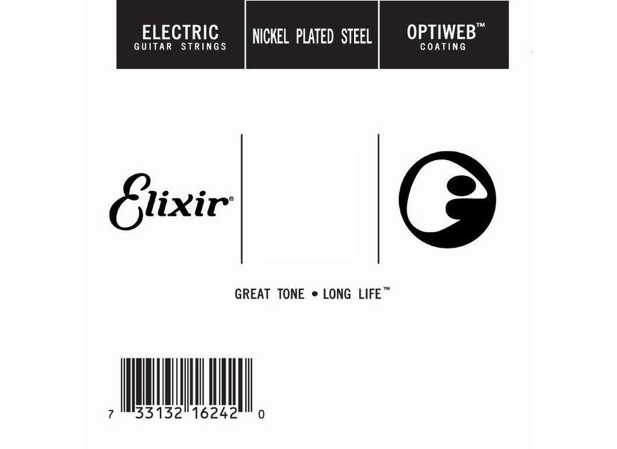 Elixir 16238 Electric Nickel Plated Steel With Optiweb Single .038