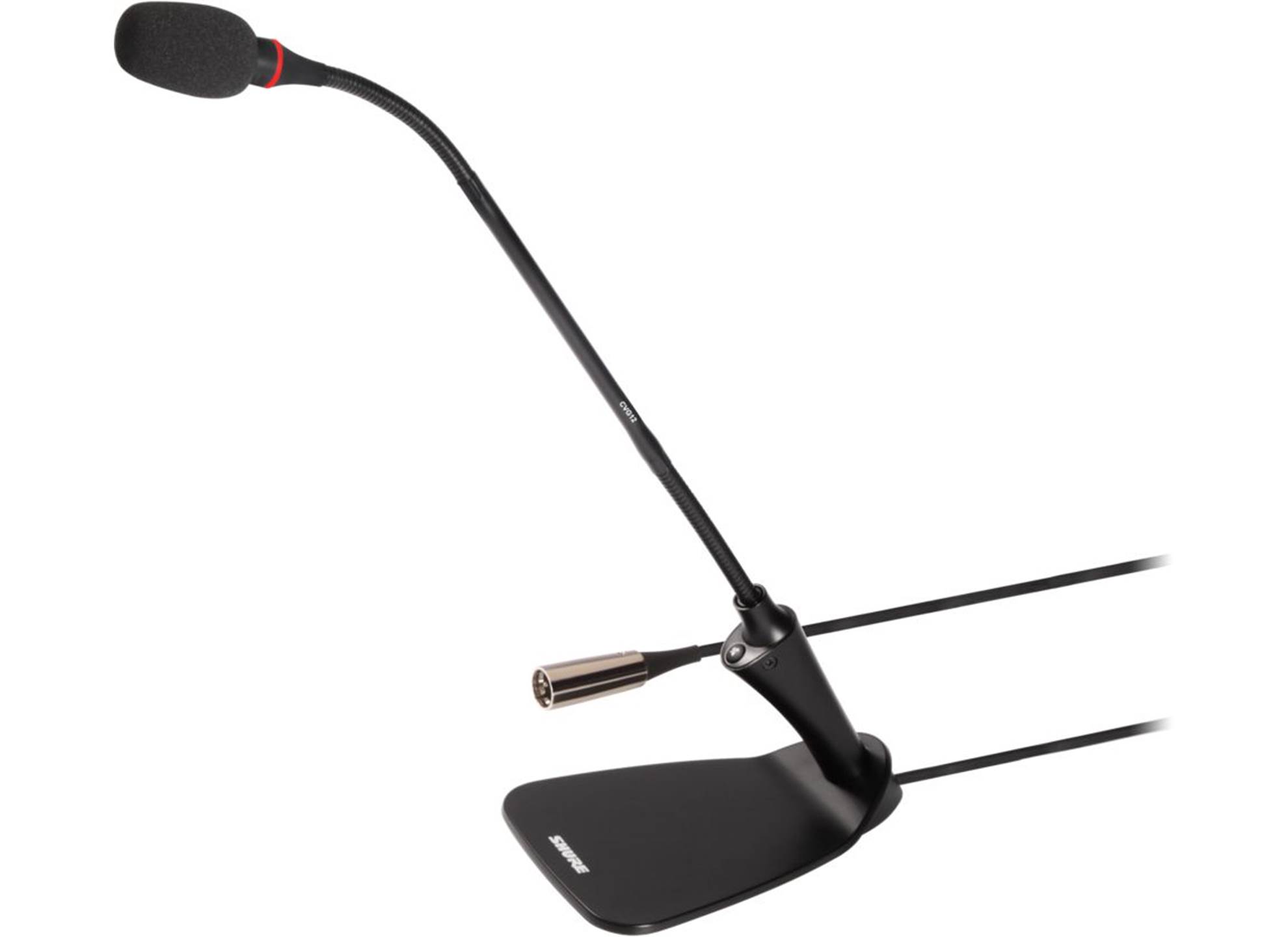 Shure CVG12DRS-B/C | GOOSENECK MIC BLK W/ BASE/SWITCH/LR