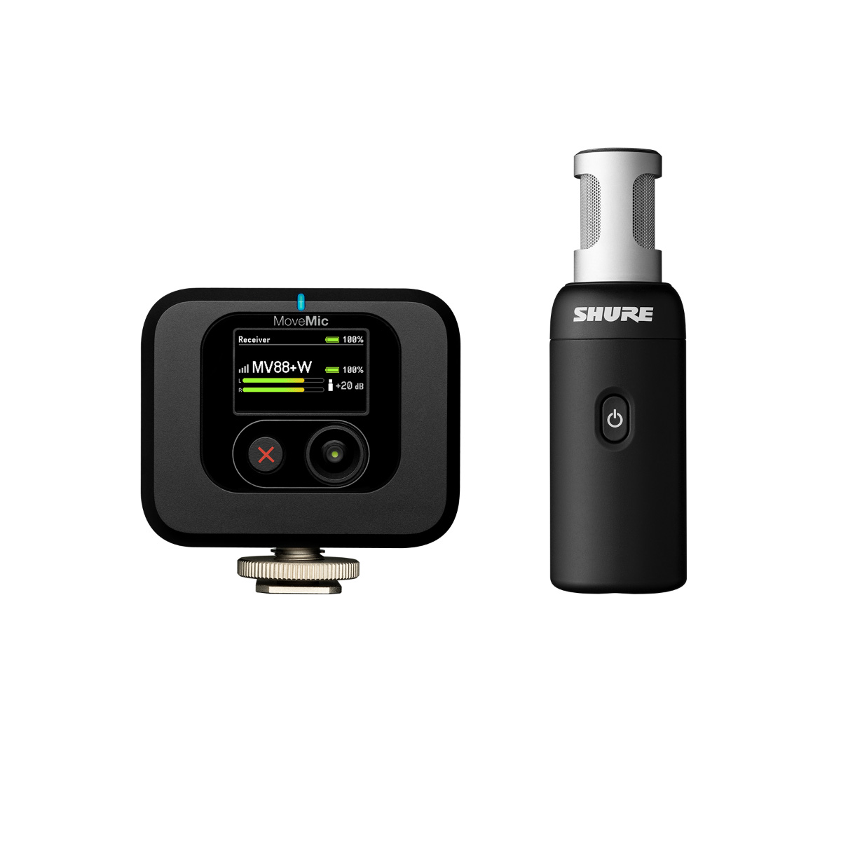 Shure MV88+W-KIT-Z6 Movemic Wireless Stereo Mic, Camera Receiver