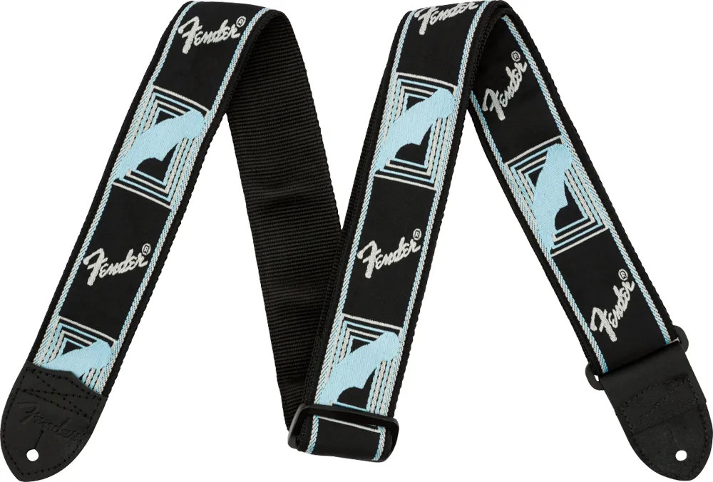 Fender 2" monogrammed strap Black/grey/blue